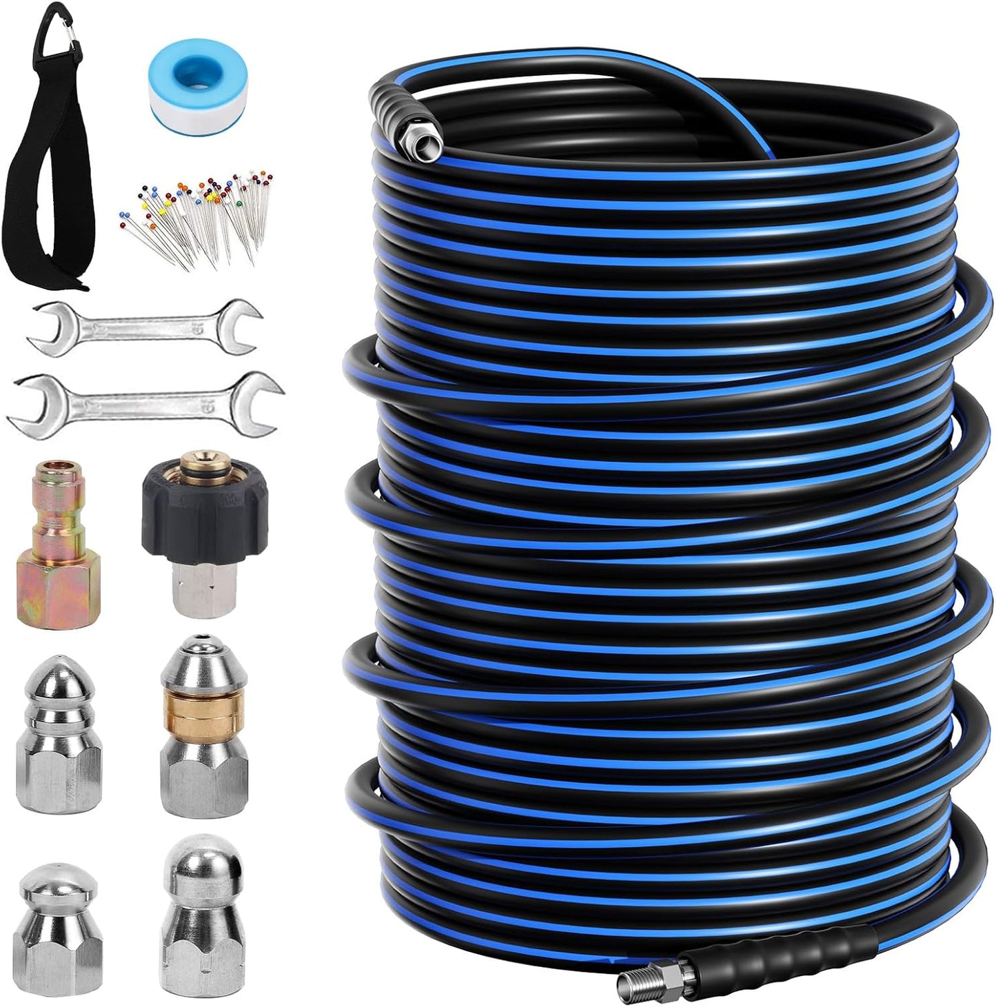 Sewer Jetter Kit for Pressure Washer - 200FT High Pressure Hose