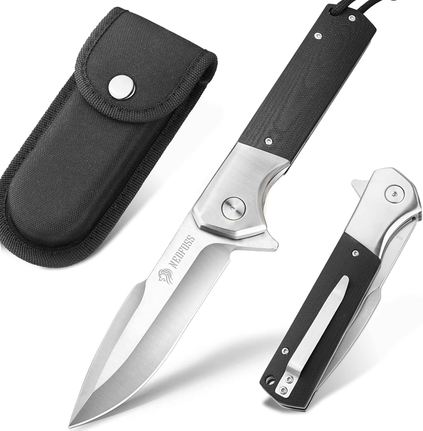 NedFoss BEAST Pocket Knife for Men - Tactical Folding Knife