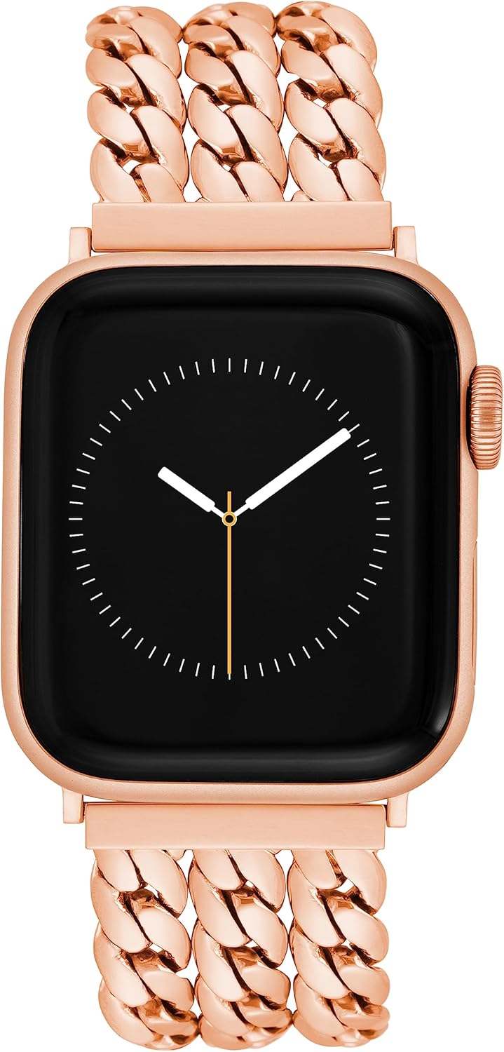 Rose Gold Triple Chain Bracelet for Apple Watch - Adjustable Fit