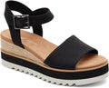 TOMS Diana Sandal Wedge - Comfortable Canvas Platform for Everyday