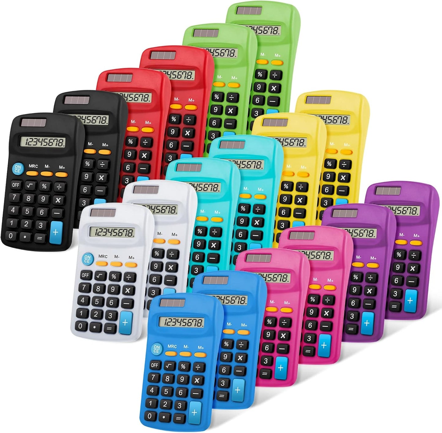 Compact Solar Pocket Calculators - Set of 36 for Students & Kids