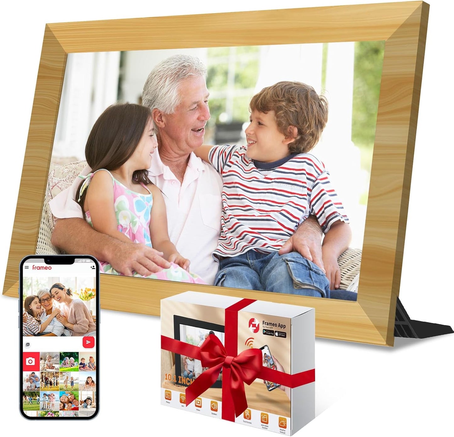 10.1 Inch WiFi Digital Picture Frame with Touchscreen Features