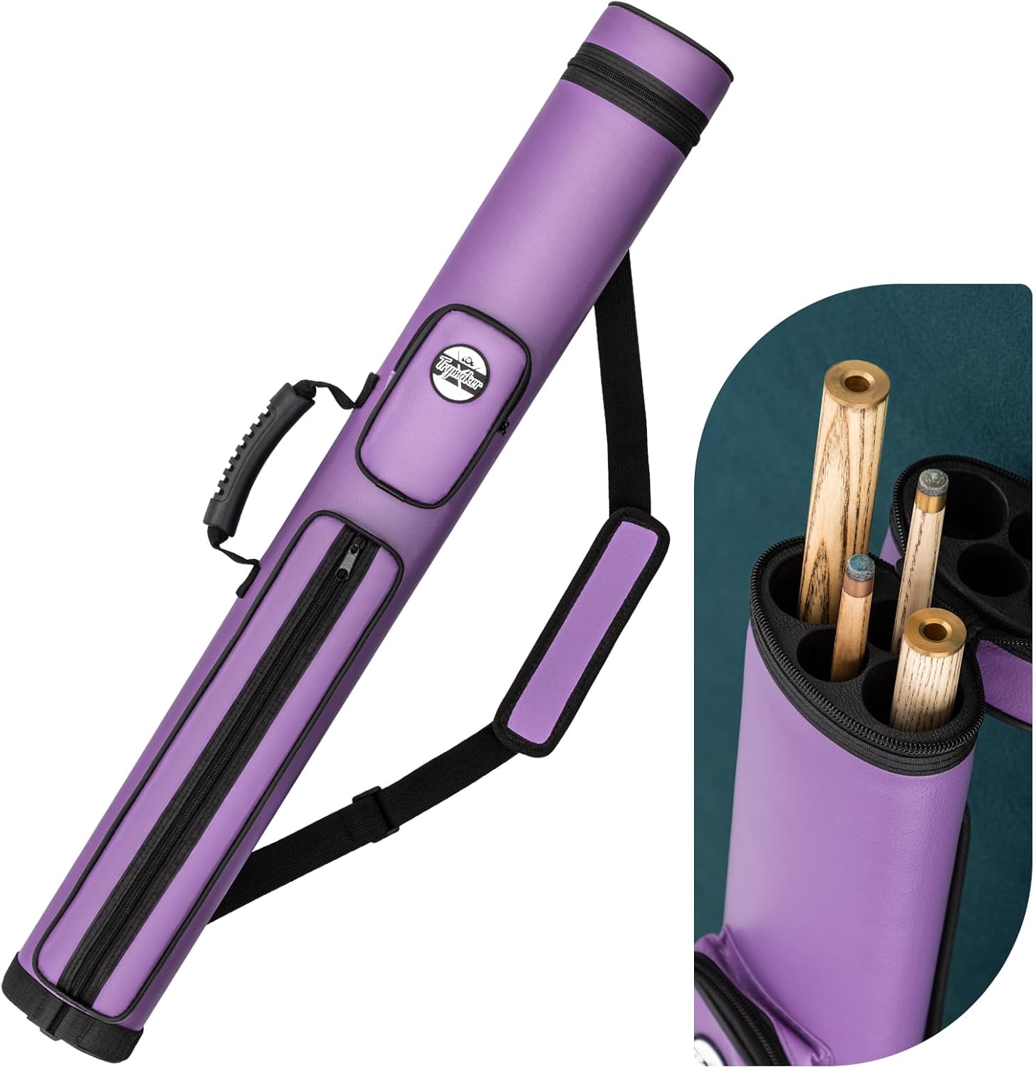 Trymaker Hard Pool Cue Case for 2 Sticks - Durable Billiard Bag