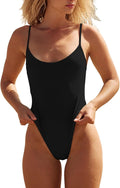 Women's Sexy One Piece Bathing Suit High Cut Leg Cheeky (Style QL59)