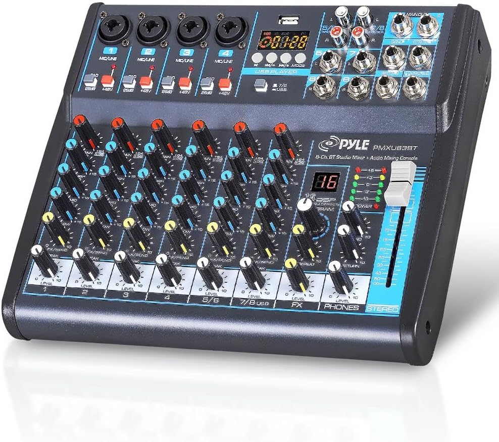 Pyle Professional Audio Mixer Sound Board Console System
