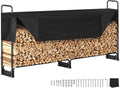 Outdoor Firewood Rack with Cover 8.5 ft - Heavy Duty 1/2 Cord Storage