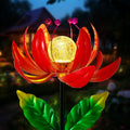 Solar Lights Outdoor Garden Decor Lotus Wind Spinner - LED Pathway