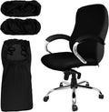 Universal Office Chair Cover Set - Protect, Washable, Zipper - Black