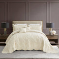 Oversized King Bedspread 138x122 Quilted Coverlet Set - Extra Wide Fit
