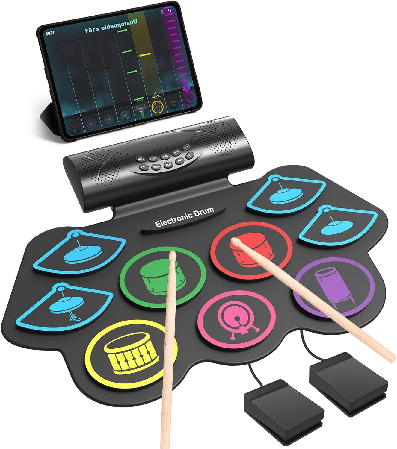 Electric Drum Set with 9 Pads, Perfect for Kids and Beginners