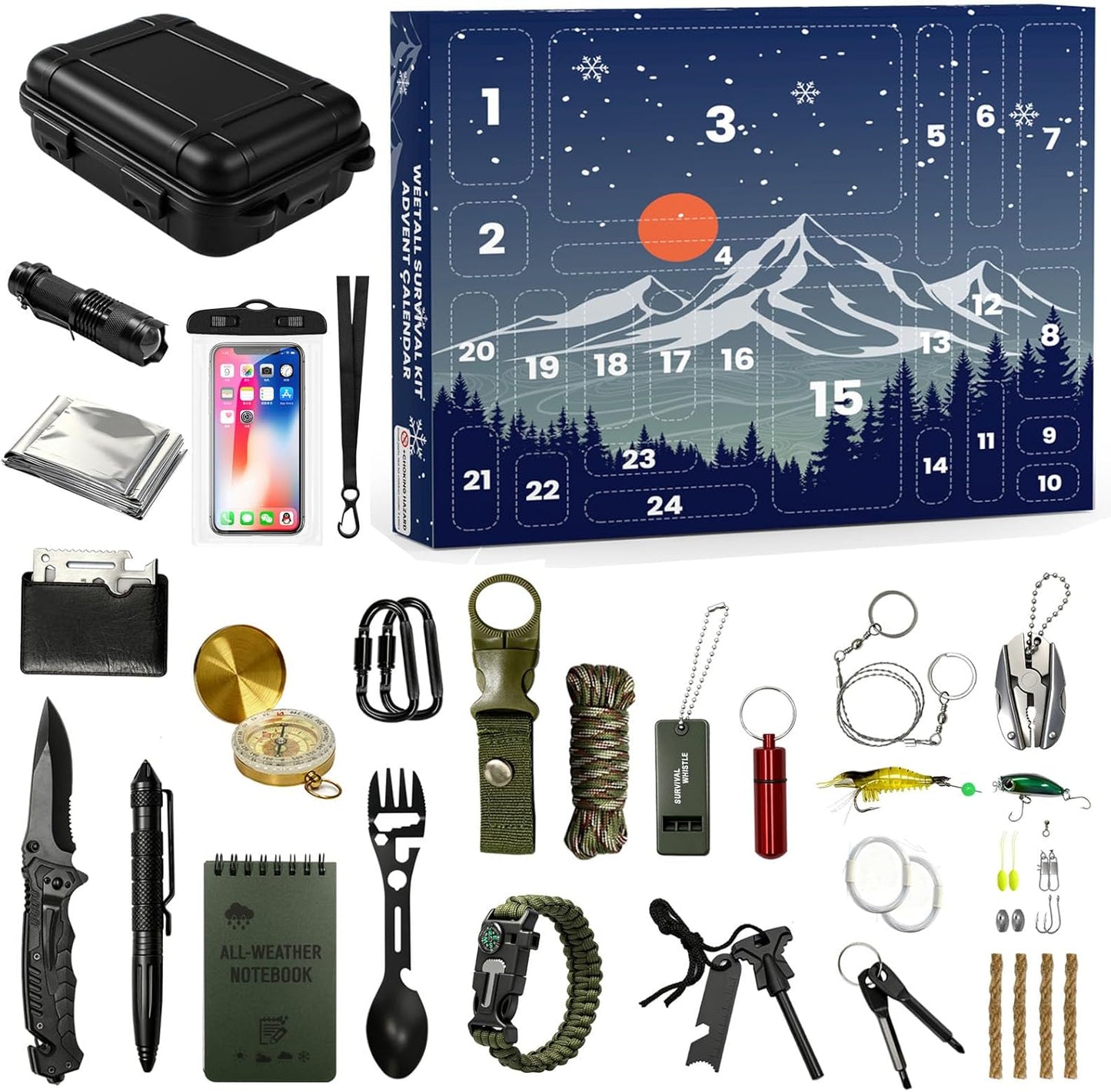 Survival Kit Advent Calendar 2025 for Outdoor Enthusiasts