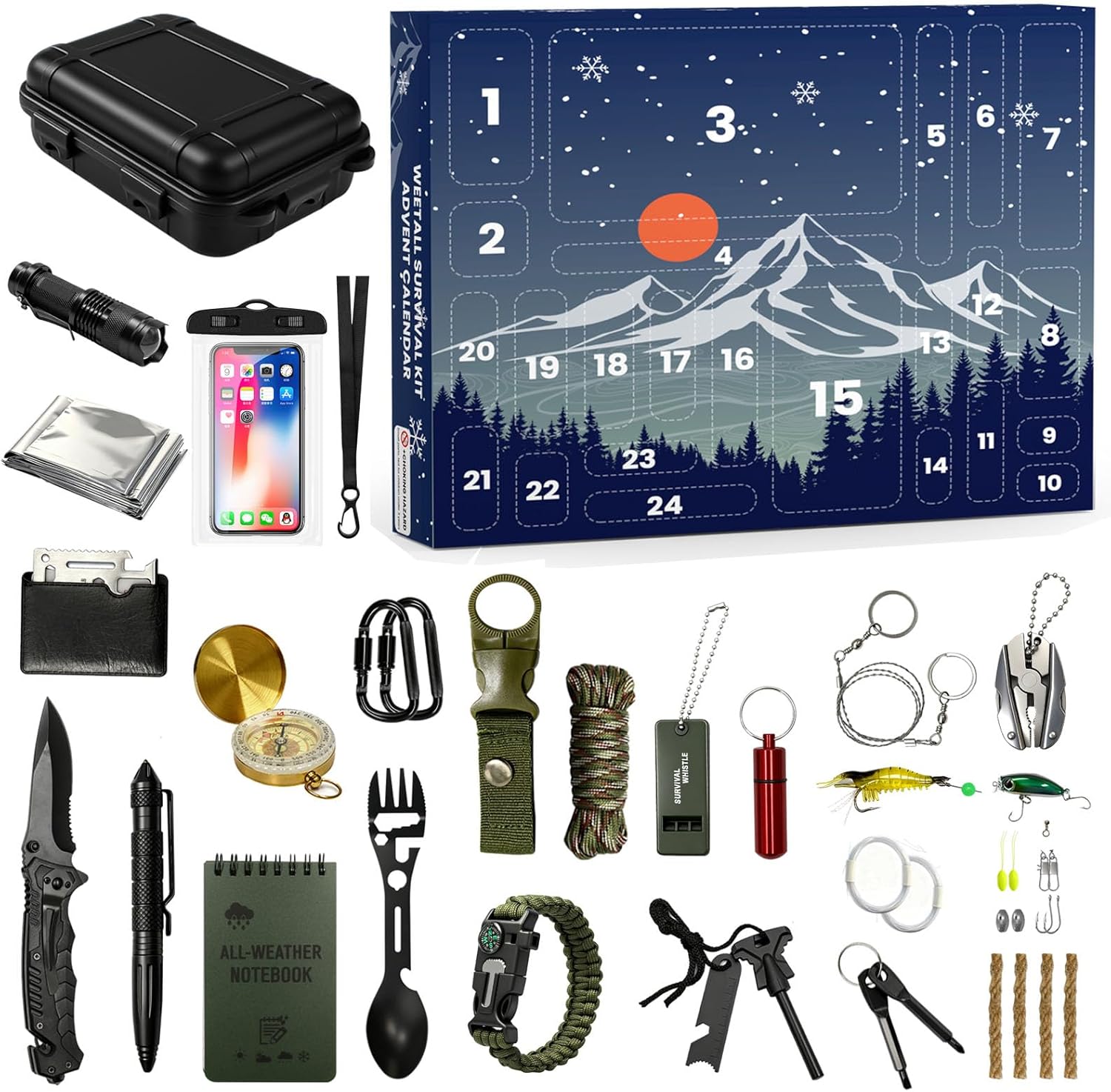 Survival Kit Advent Calendar 2025 for Outdoor Enthusiasts