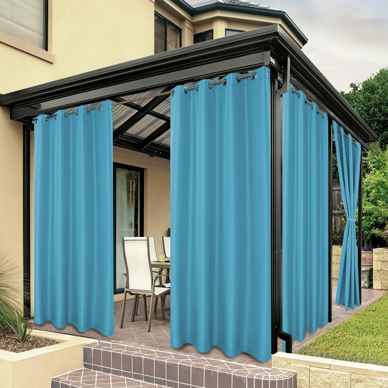 BONZER Outdoor Waterproof Curtains for Patio Privacy and Style
