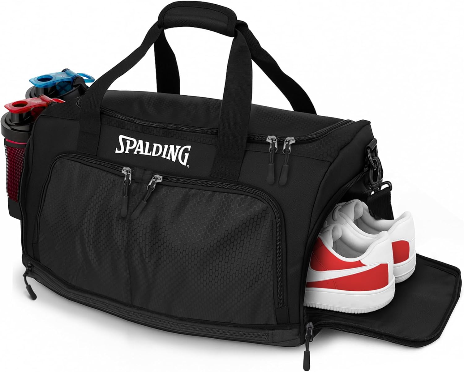 Spalding Duffle Bag Gym Bag for Men and Women - Large Black