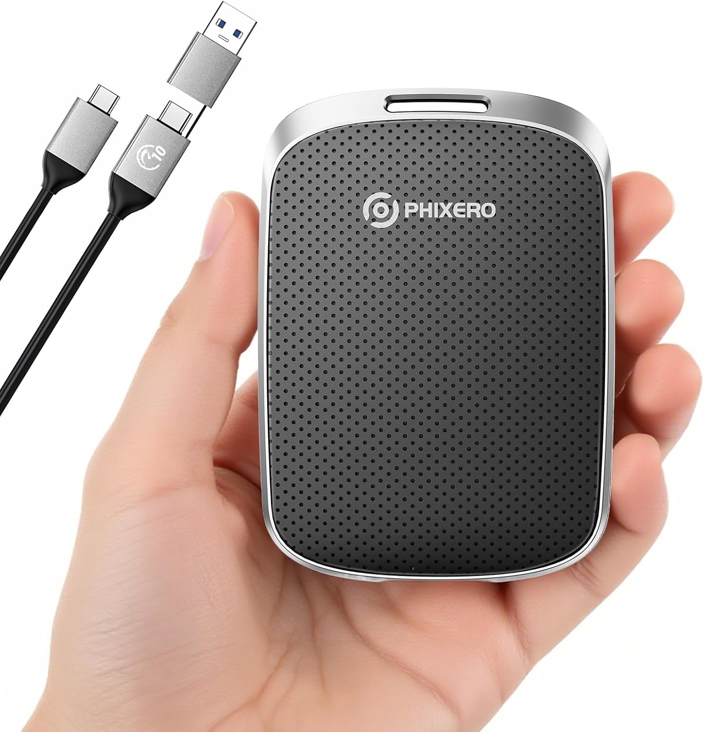 PHIXERO Portable External SSD 2TB with 550MB/s Speed