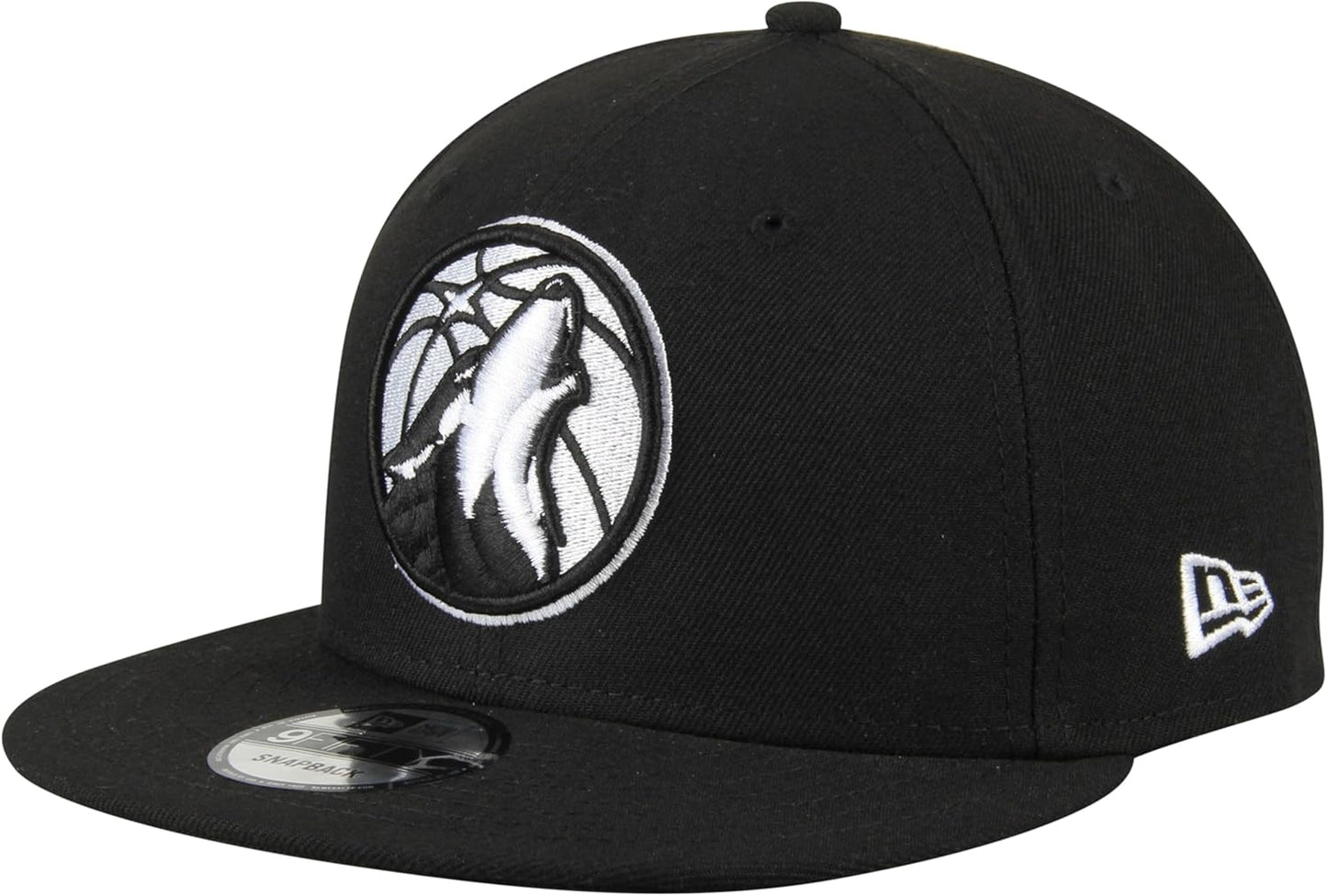 New Era NBA 9FIFTY Black White Adjustable Snapback Hat Cap