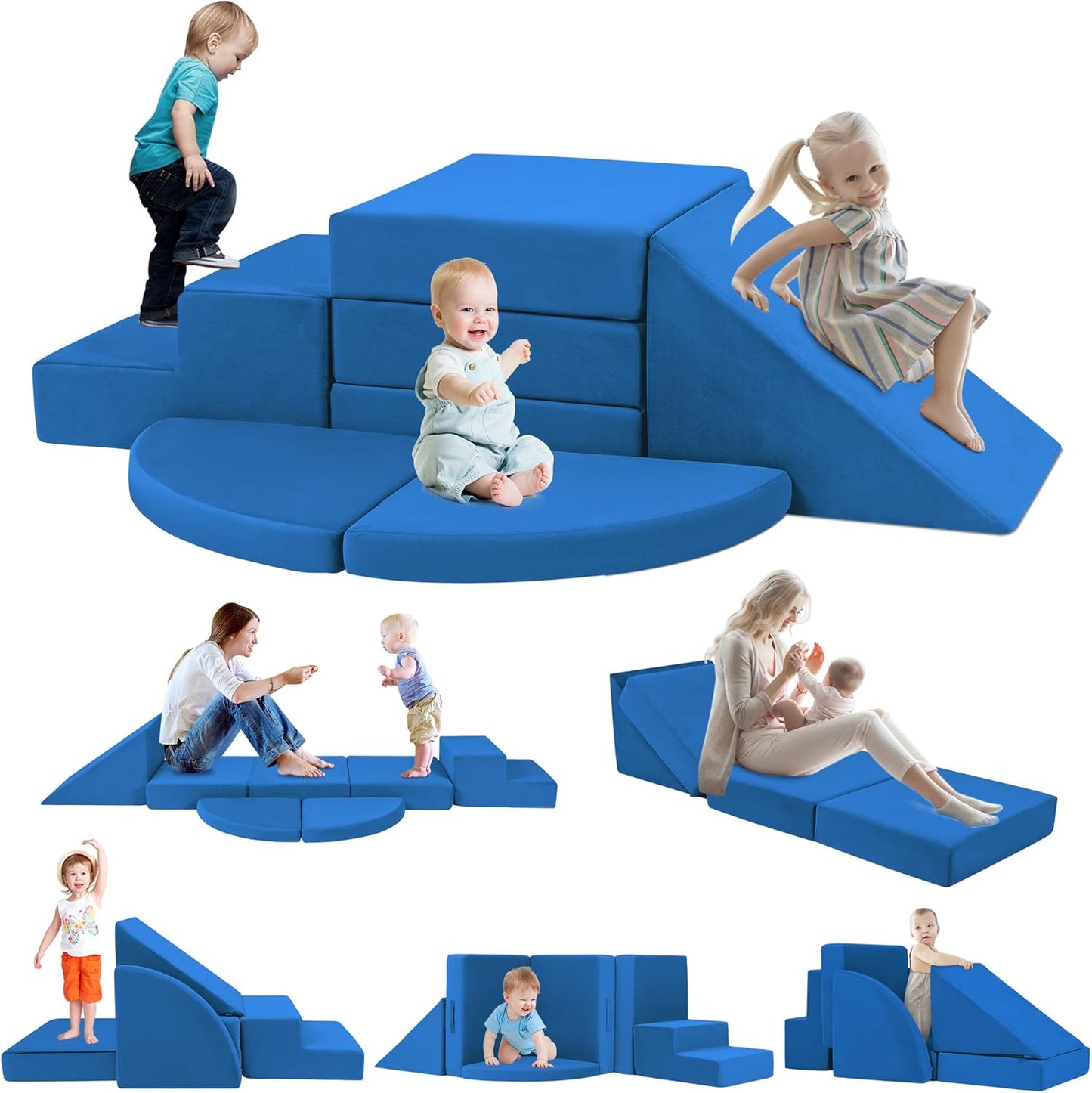 5pcs Foam Climbing Blocks for Toddlers - Safe Indoor Play Set