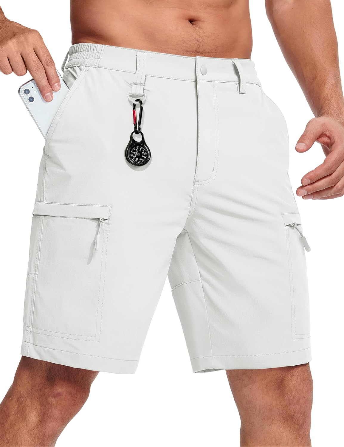MAGCOMSEN Men's Hiking Cargo Shorts Quick Dry Lightweight 9in