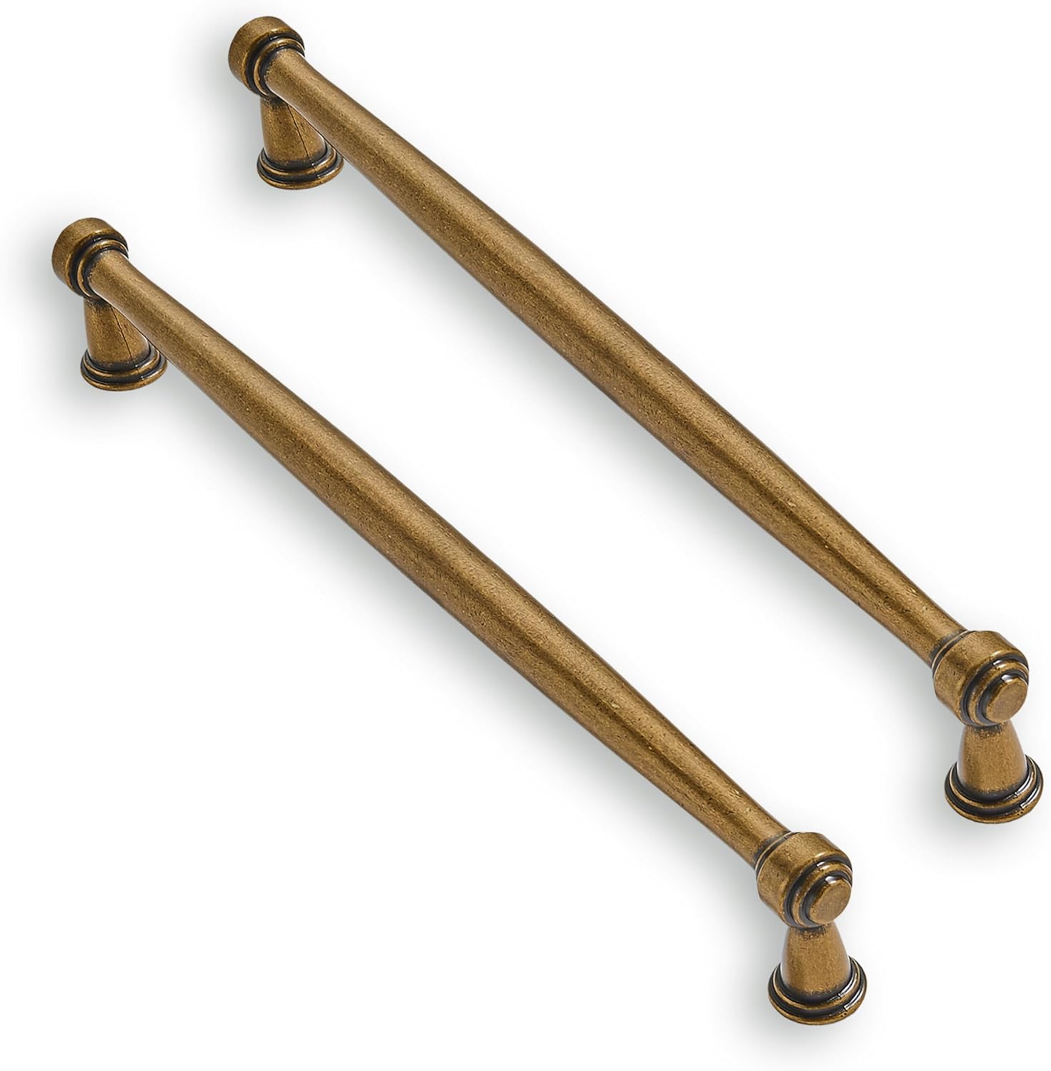Solid Heavy Duty 8 Inch Vintage Antique Brass Cabinet Pulls