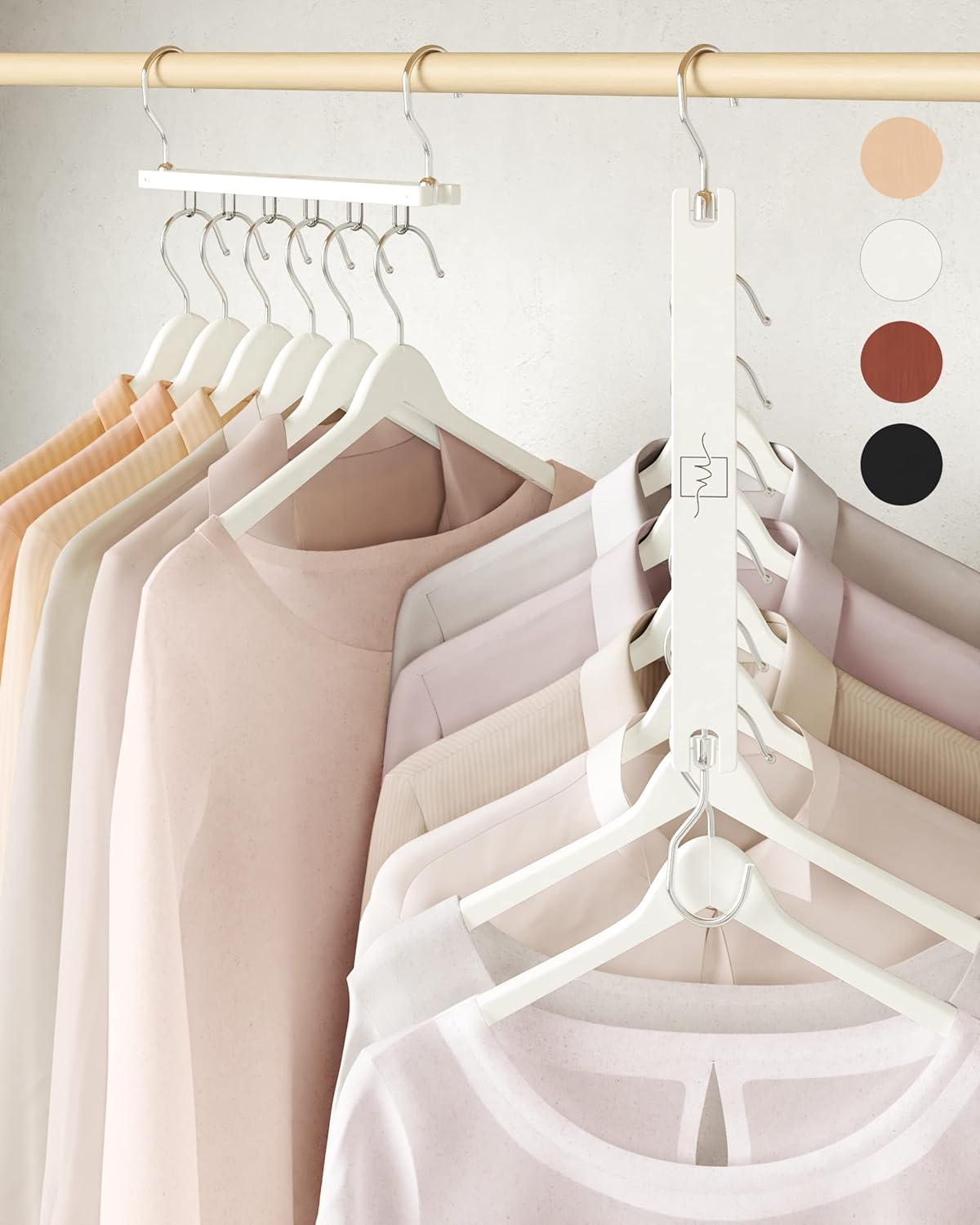 MORALVE Space Saving Hangers for Closet Organization 4 Pack