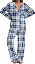 Ekouaer Womens Pajamas Set 2 Piece Button Down - Soft Rayon Sleep Set