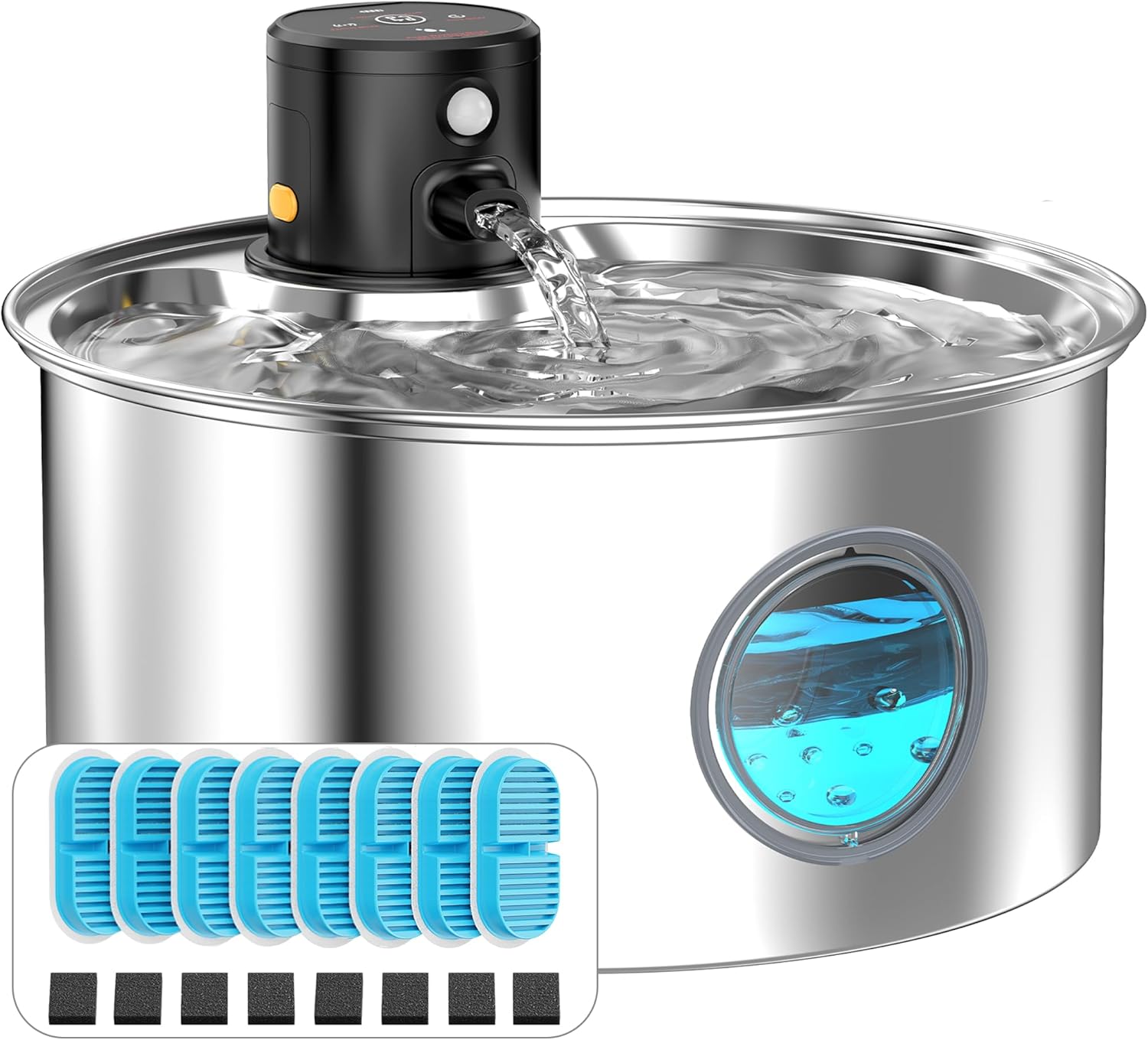 Cat Water Fountain Wireless with Motion Sensor for Pets