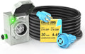 CircleCord 4 Prong 6.6 ft 30 Amp Generator Extension Cord - Inlet Box