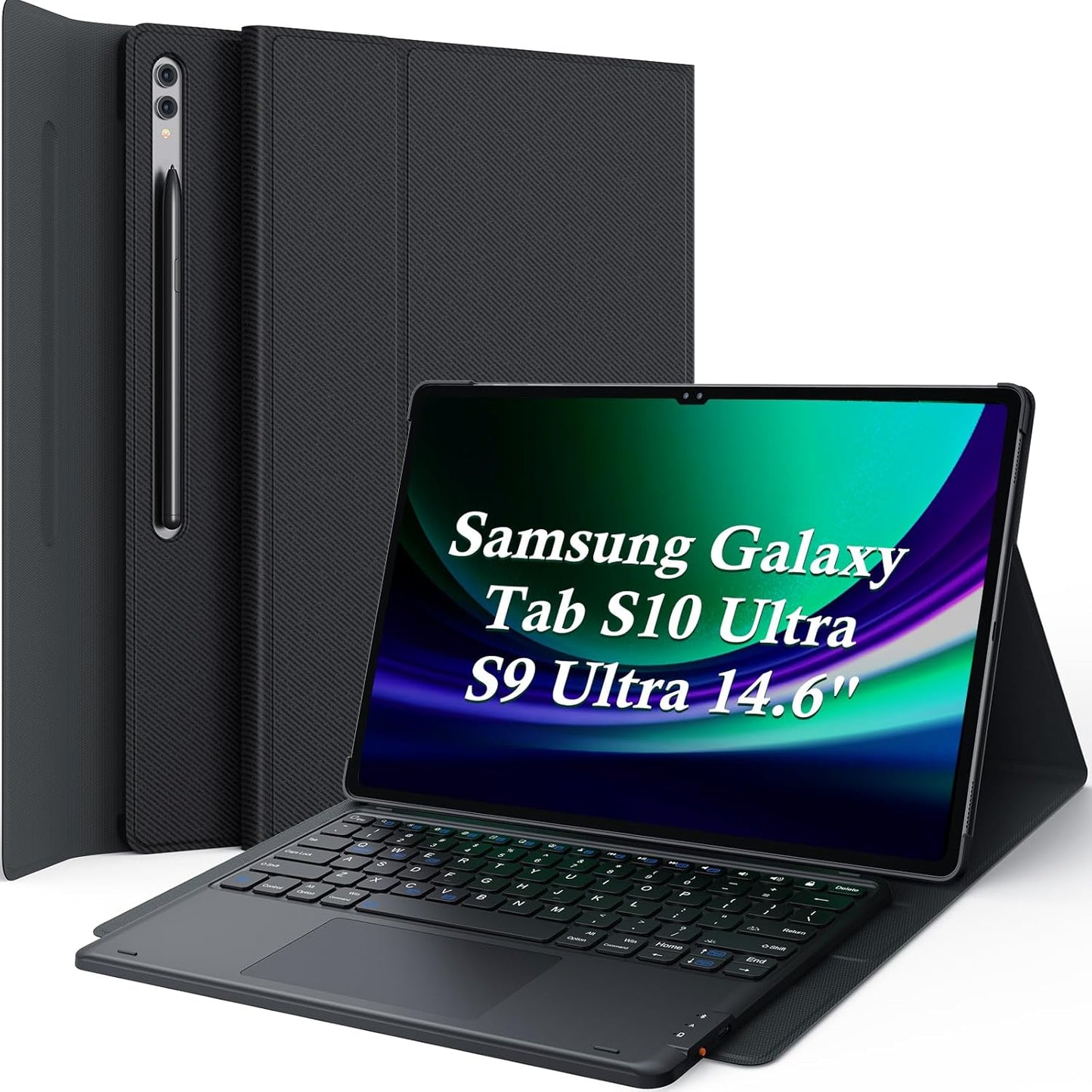Galaxy Tab S10 Ultra Case with Keyboard and Touchpad Features