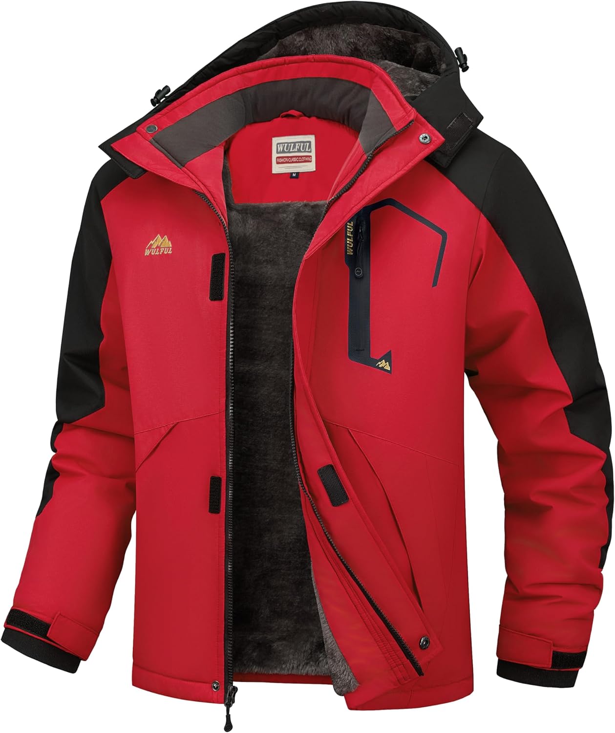 WULFUL Men's Ski Jackets Warm Winter Snow Windbreaker Coat