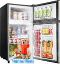 WANAI 3.5 Cu.Ft Mini Fridge with Freezer - Compact Dorm Refrigerator