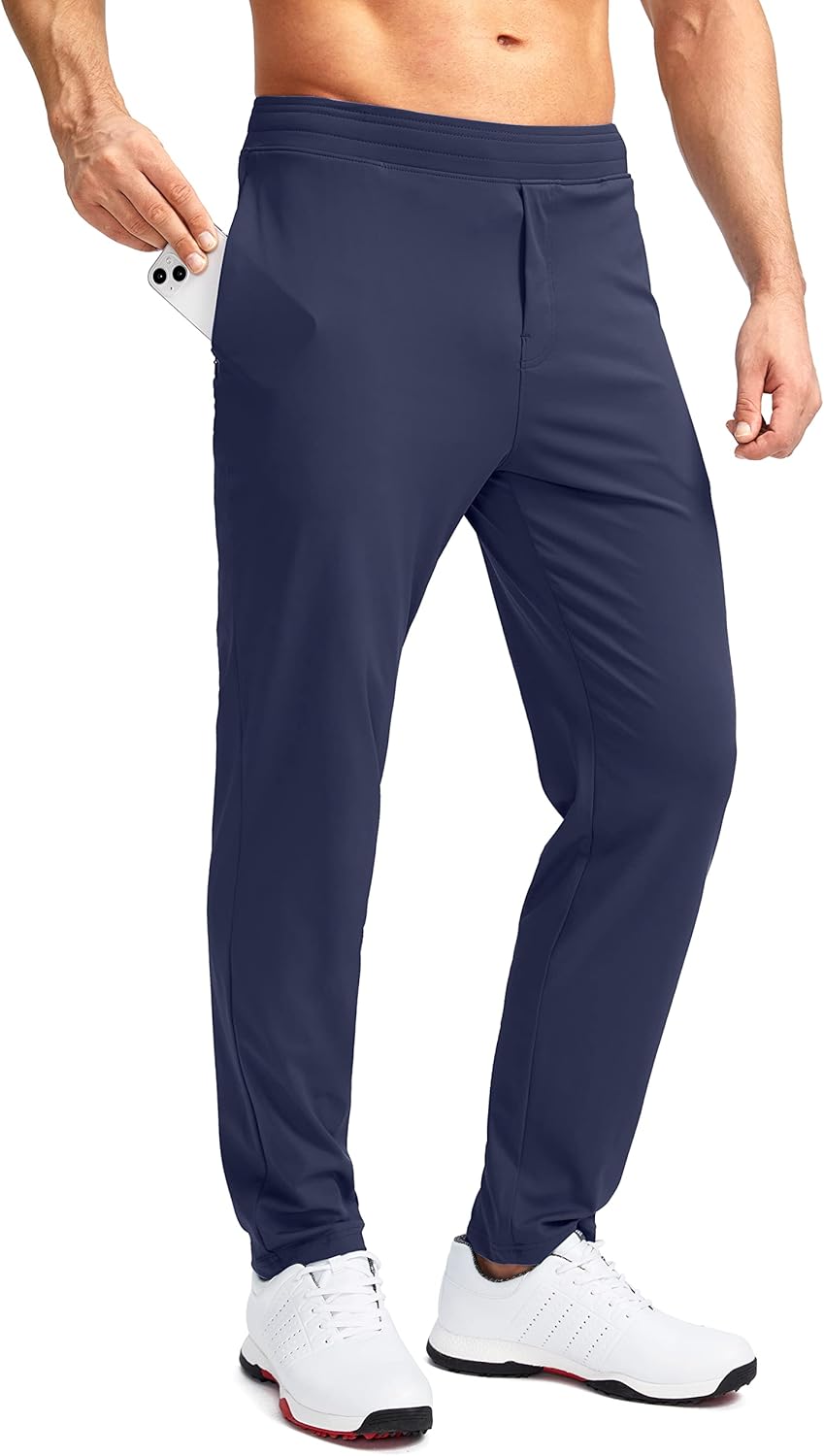 Pudolla Men's Golf Pants Stretch Sweatpants for Comfort and Style