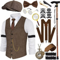 1920s Mens Costume Accessories Set for Men - Complete Gatsby Kit