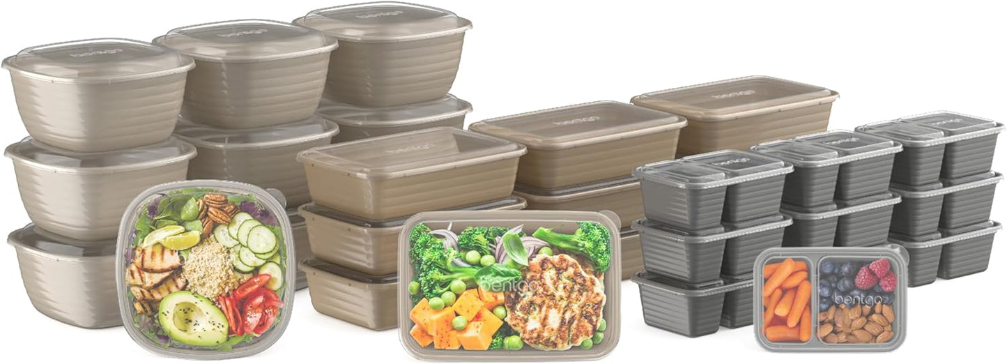 Bentgo Prep 60-Piece Meal Prep Kit - Reusable Food Containers