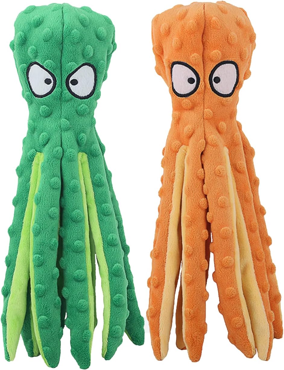 Crinkle Octopus Dog Toys - 2 Pack
