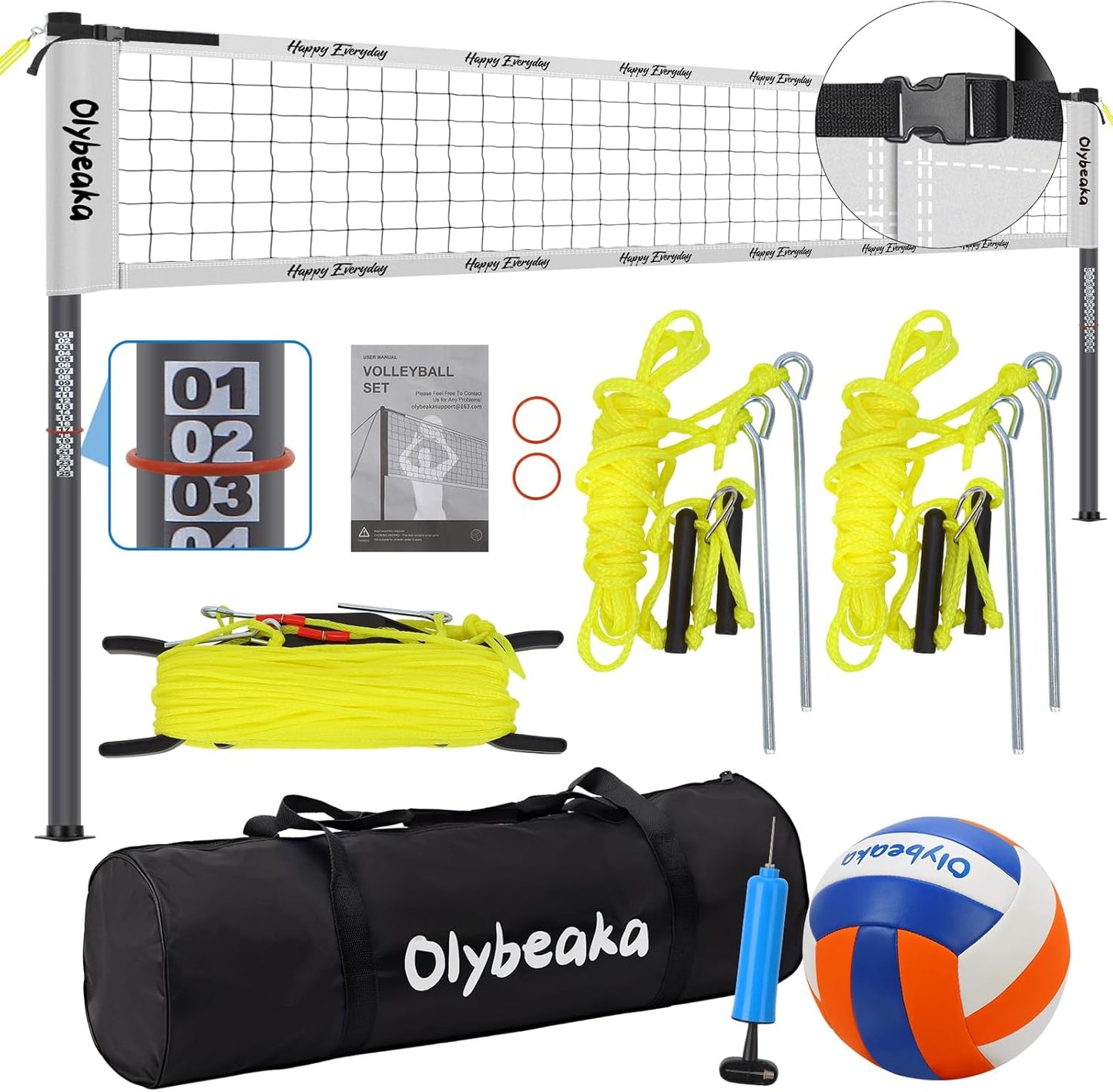 Outdoor Portable Volleyball Net Set for Backyard Beach Fun