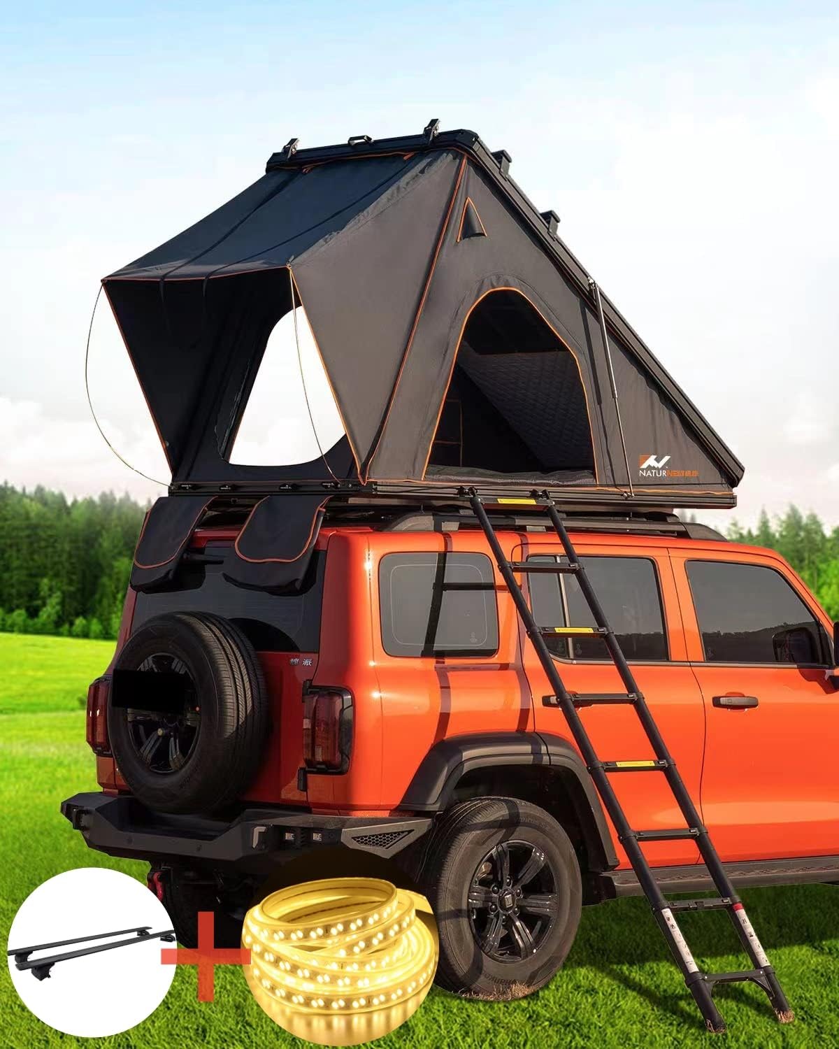Naturnest LED Aluminum Rooftop Tent - BAMACAR