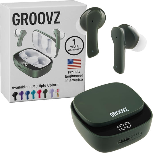 Groovz True Wireless Earbuds - 27Hr Battery & IPx4 Water Resistant