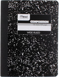 Mead Square Deal Black Marble Composition Book Pack of 2 - Durable