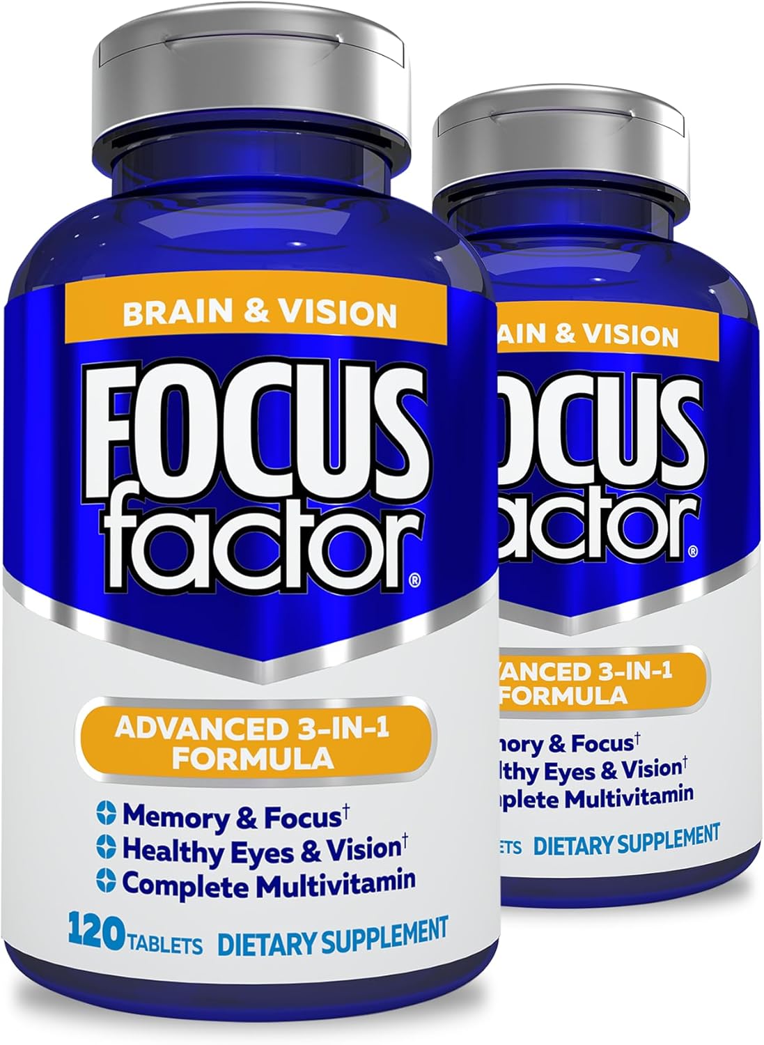 Focus Factor Adults Brain and Vision Supplement for Memory