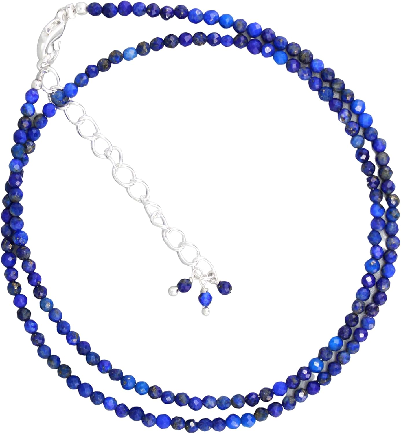 Gempires Natural Necklace with Lapis Lazuli Beads for Healing