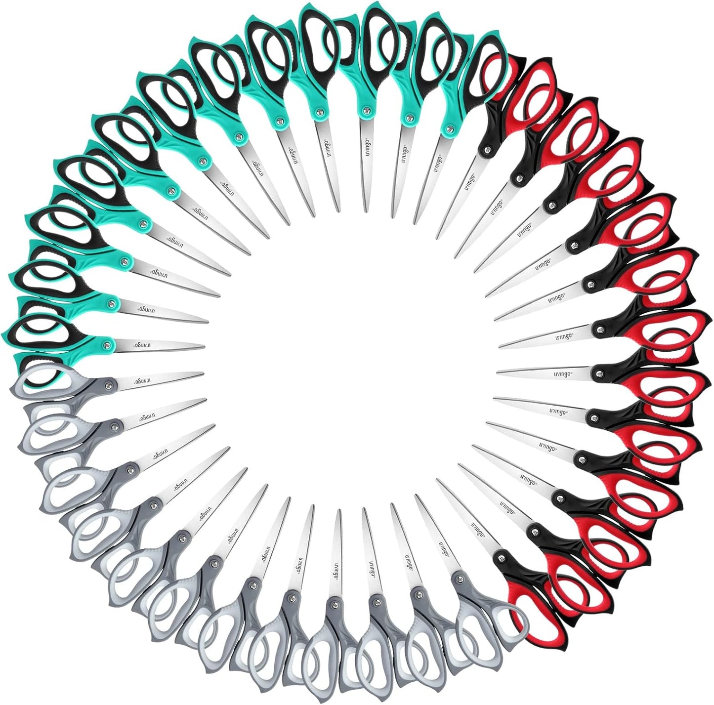 LIVINGO Sharp Scissors All Purpose 36 Pack for Crafting Needs