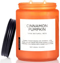 Cinnamon Pumpkin Fall Scented Candle - Long Lasting Soy Blend
