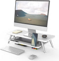 Fenge Monitor Stand 23.6 in Wood Desk Shelf - Ergonomic Riser