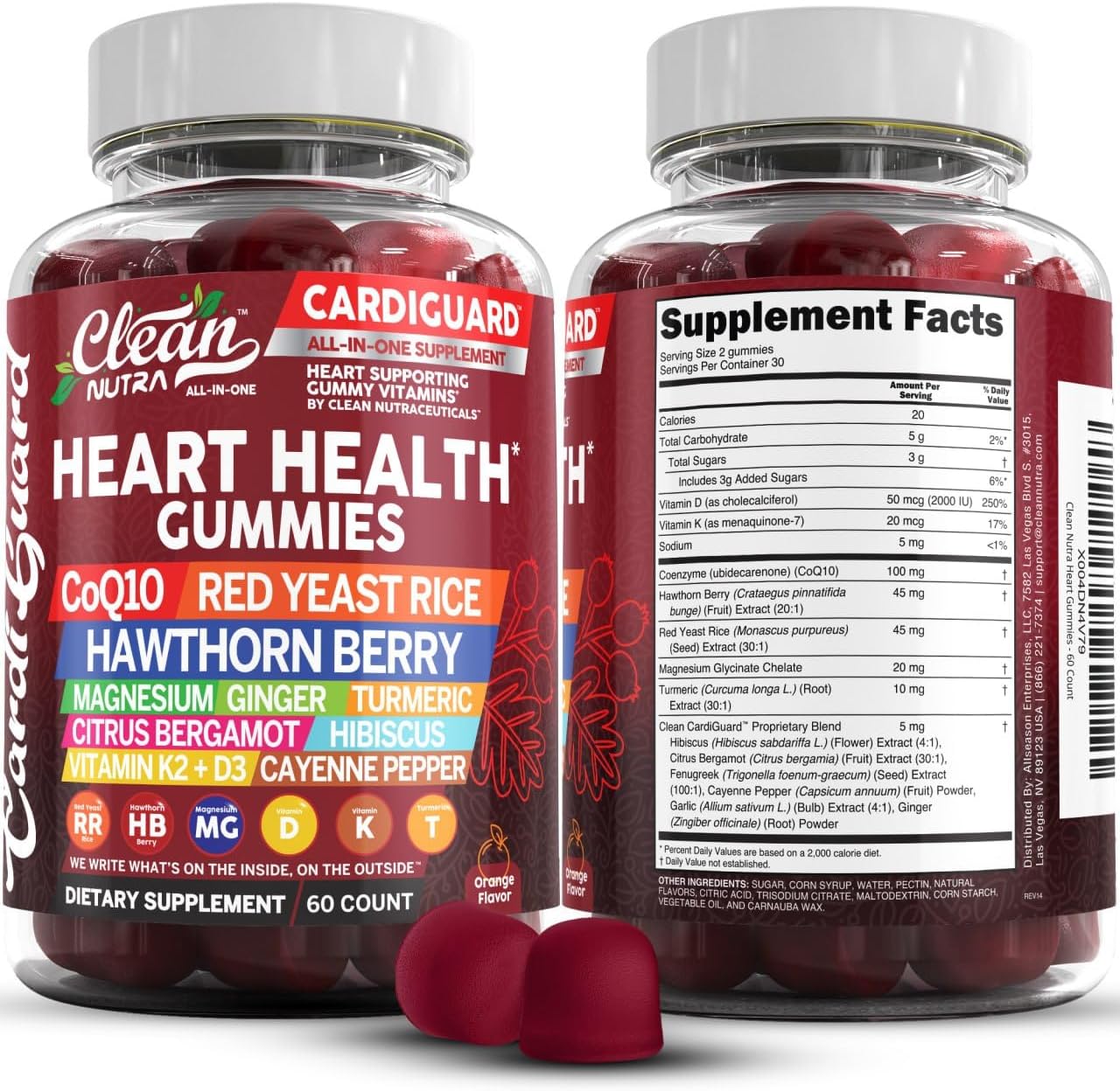 CoQ10 Gummies with Red Yeast Rice and Turmeric for Wellness