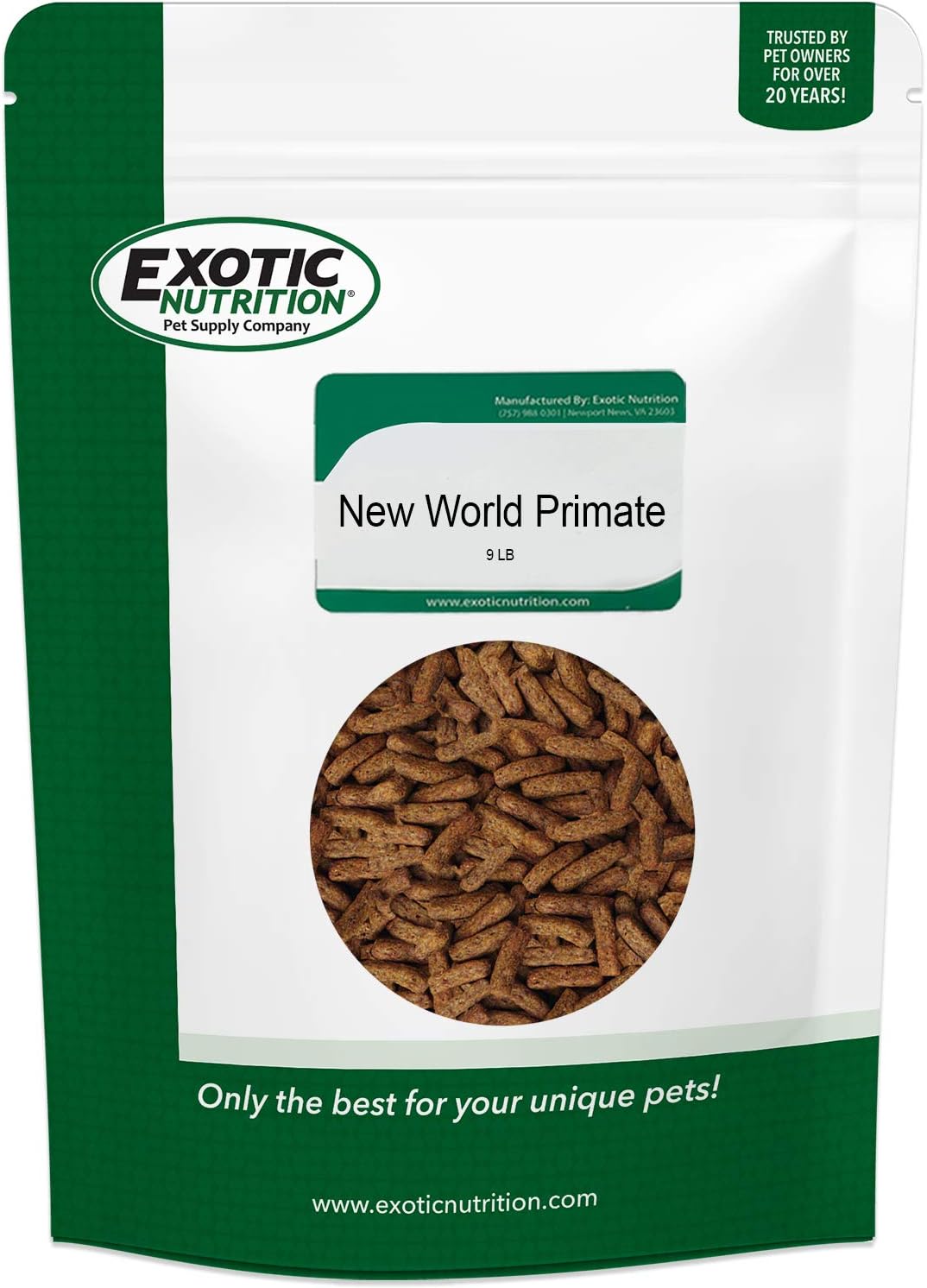 New World Primate Diet - Nutritional Food for Monkeys & Marmosets