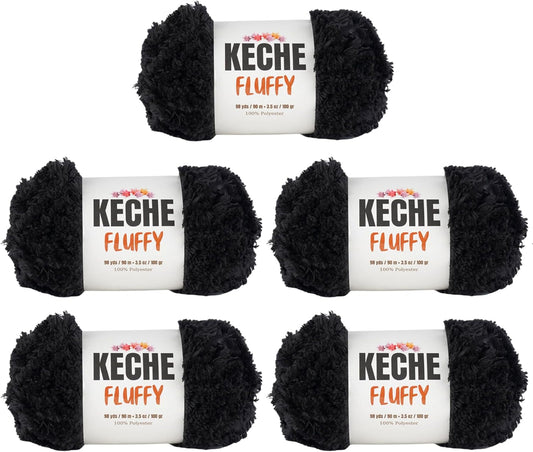 KECHE Fluffy Bulky Yarn - Super Soft Chunky Yarn for Crafting