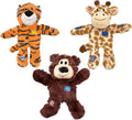 KONG Wild Knots Dog Toys 3 Pack - Durable Plush Trio for Play