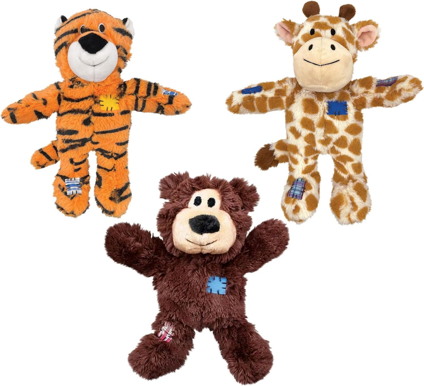 KONG Wild Knots Dog Toys 3 Pack for Tugging and Chewing Fun