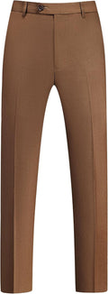 MOGU Mens Front Flat Casual Dress Pants Slim Fit (Style XR6Z)