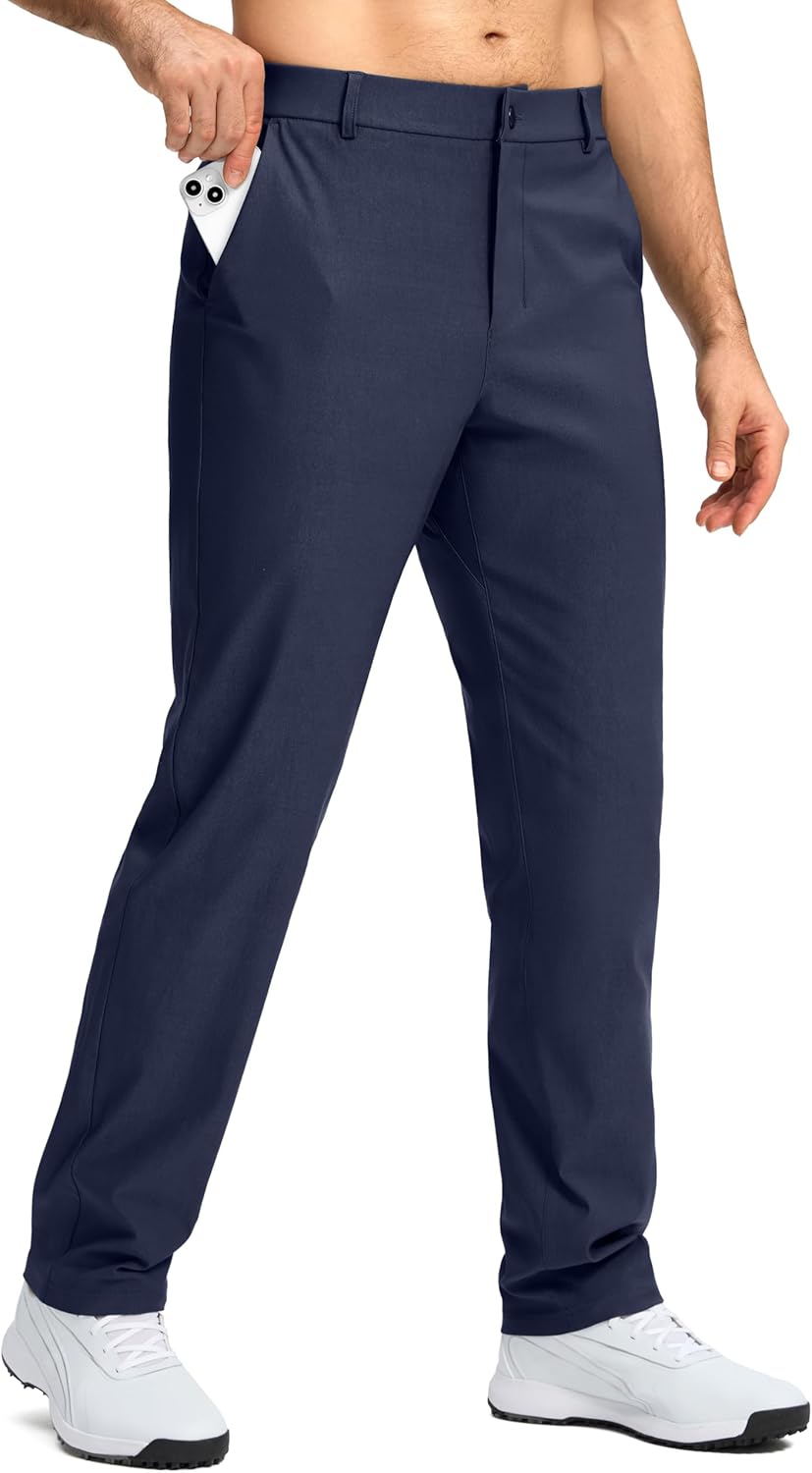 Mens Golf Pants with 4-Way Stretch & Quick Dry Features